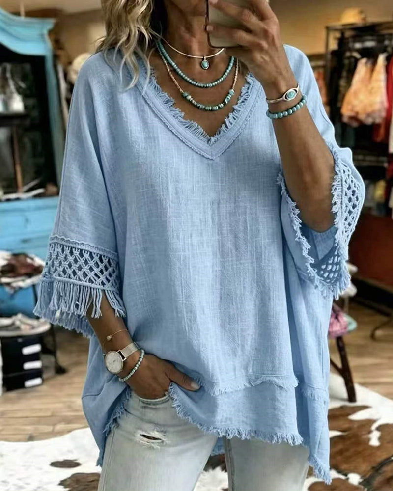 Mirelle | Blusa bohemia de crochet