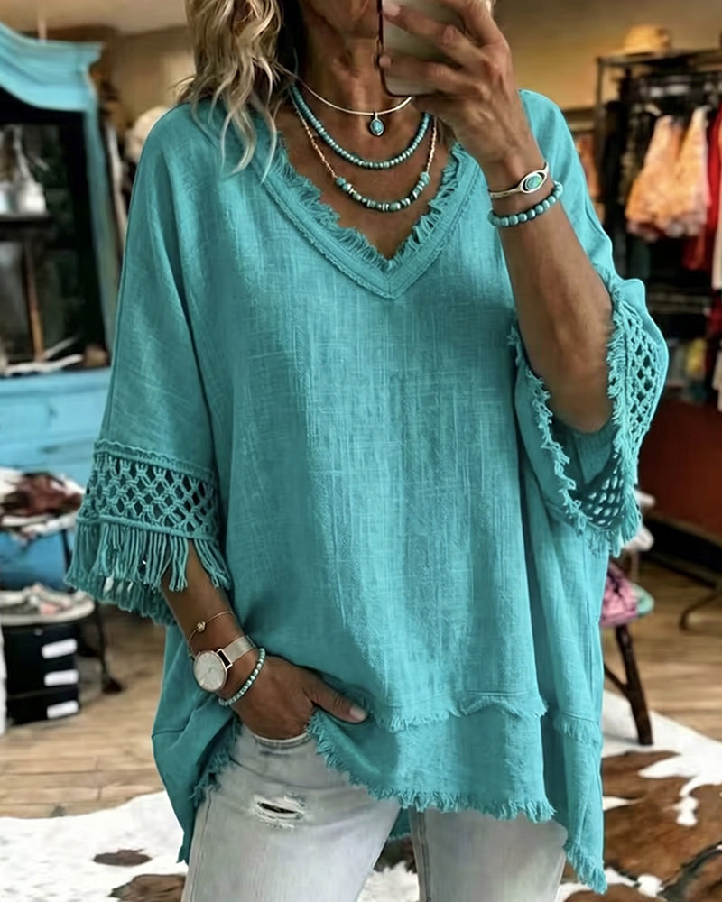 Mirelle | Blusa bohemia de crochet