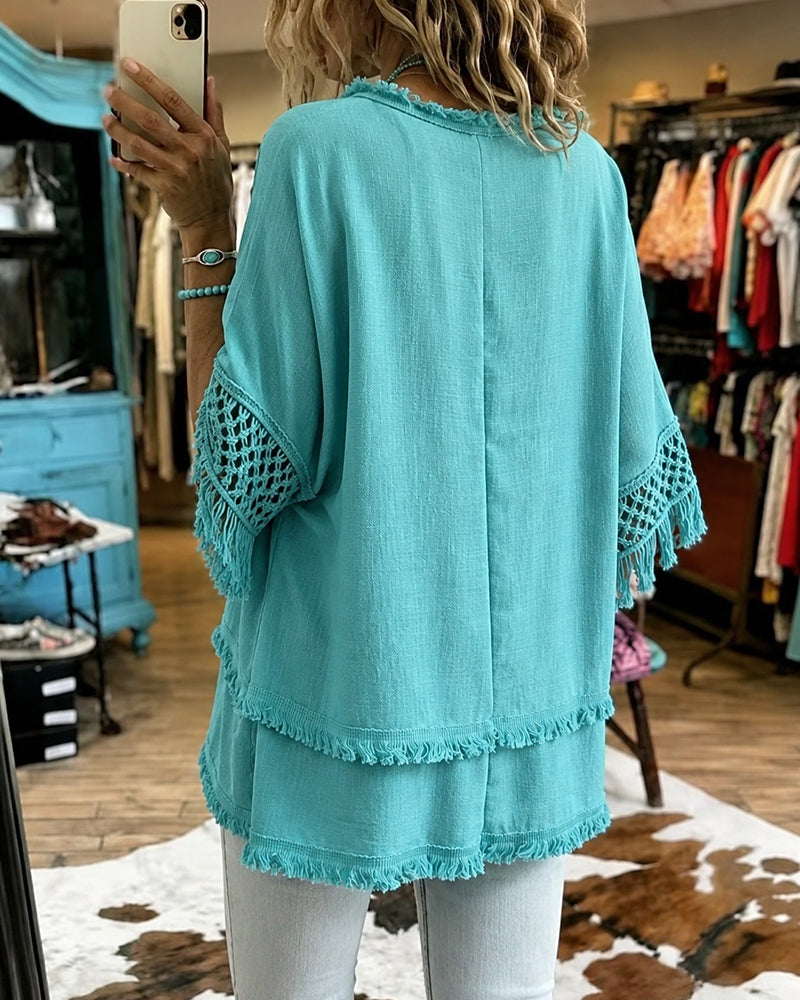 Mirelle | Blusa bohemia de crochet