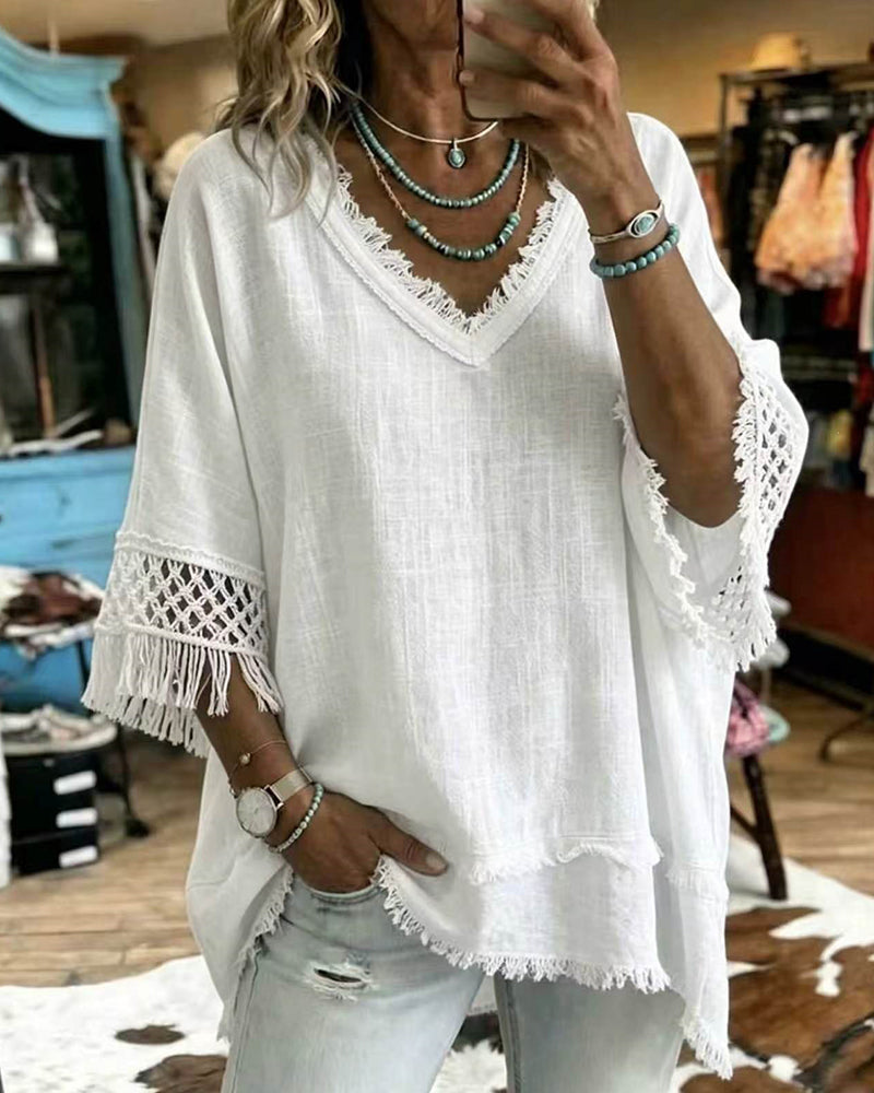 Mirelle | Blusa bohemia de crochet