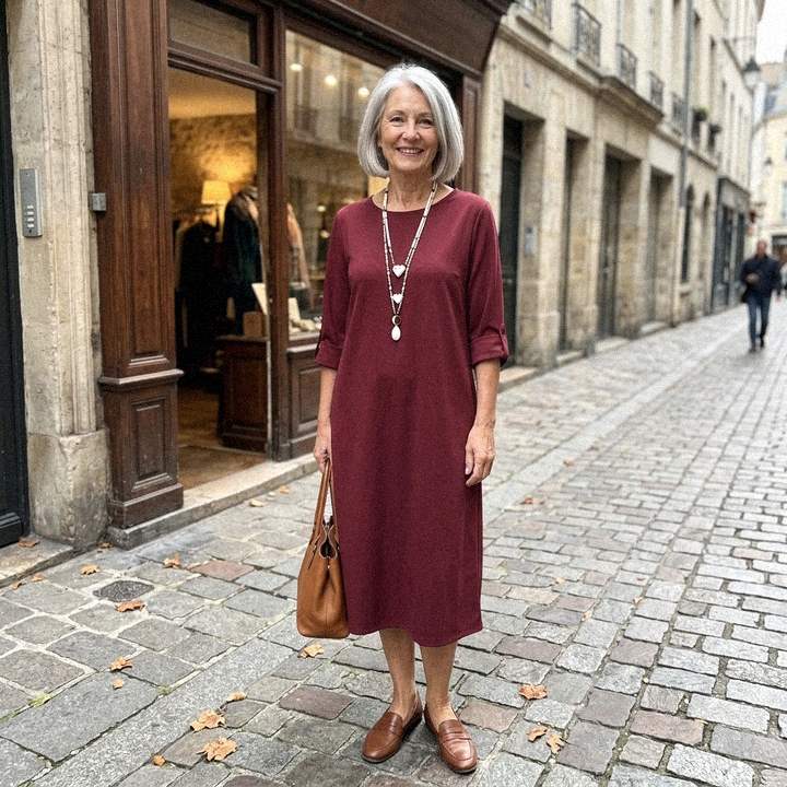 Sabine | Vestido Midi Fluido con Bolsillos