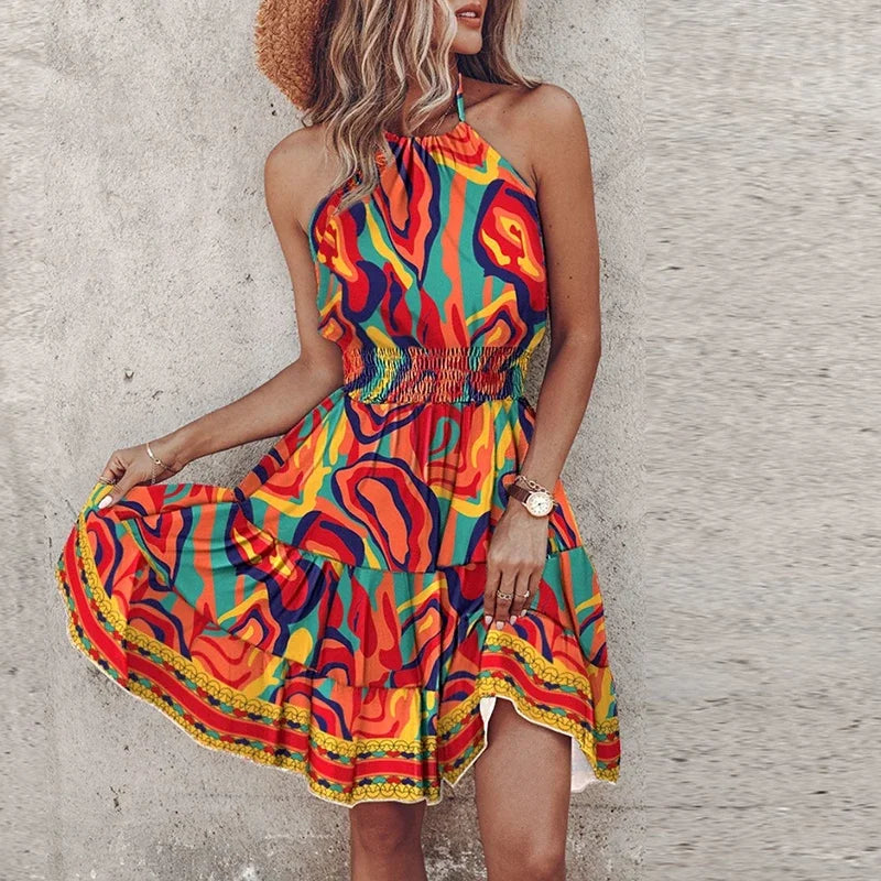 Loxlie | Vestido de espalda descubierta