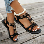 Isla | Sandalias con tiras de flores
