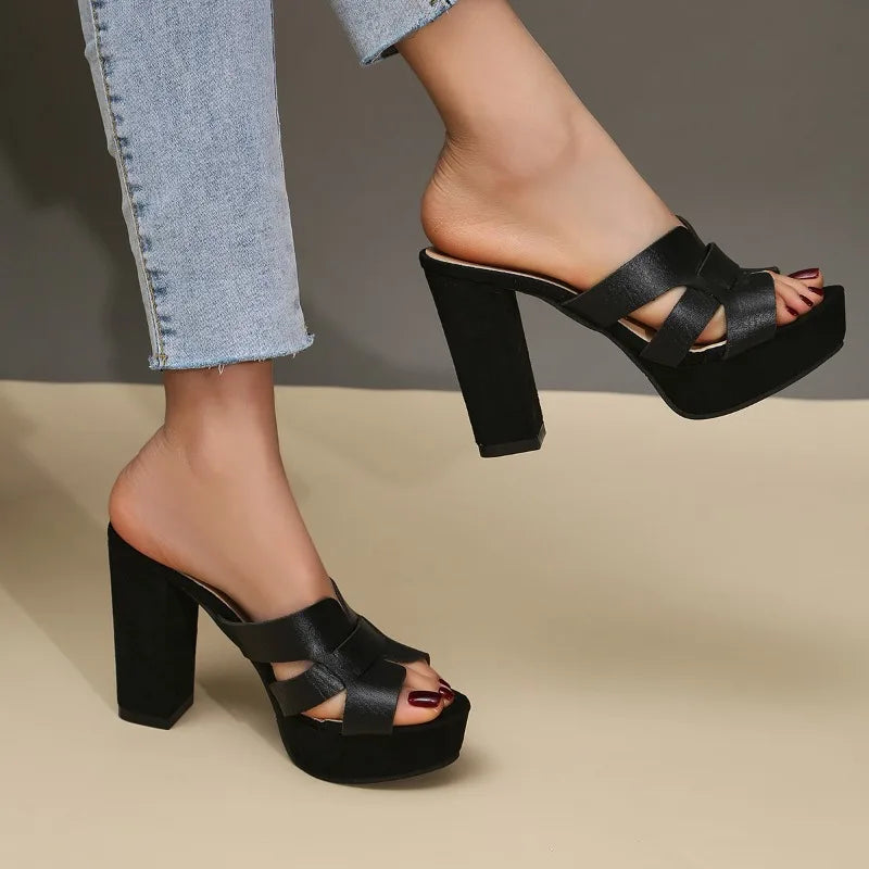 Elena | Zapatos de tacón con plataforma, elegancia sin esfuerzo