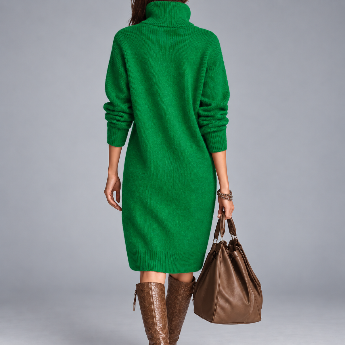 Elyon | Vestido jersey con cuello de botones