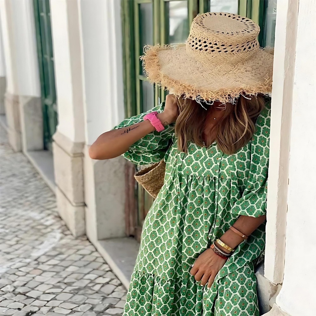 Cassandra | Vestido con estampado geométrico