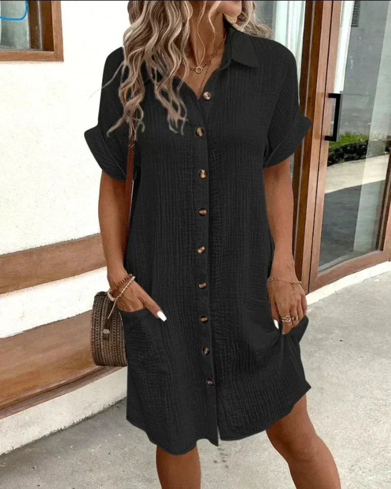 Hailey | Vestido camisero cómodo