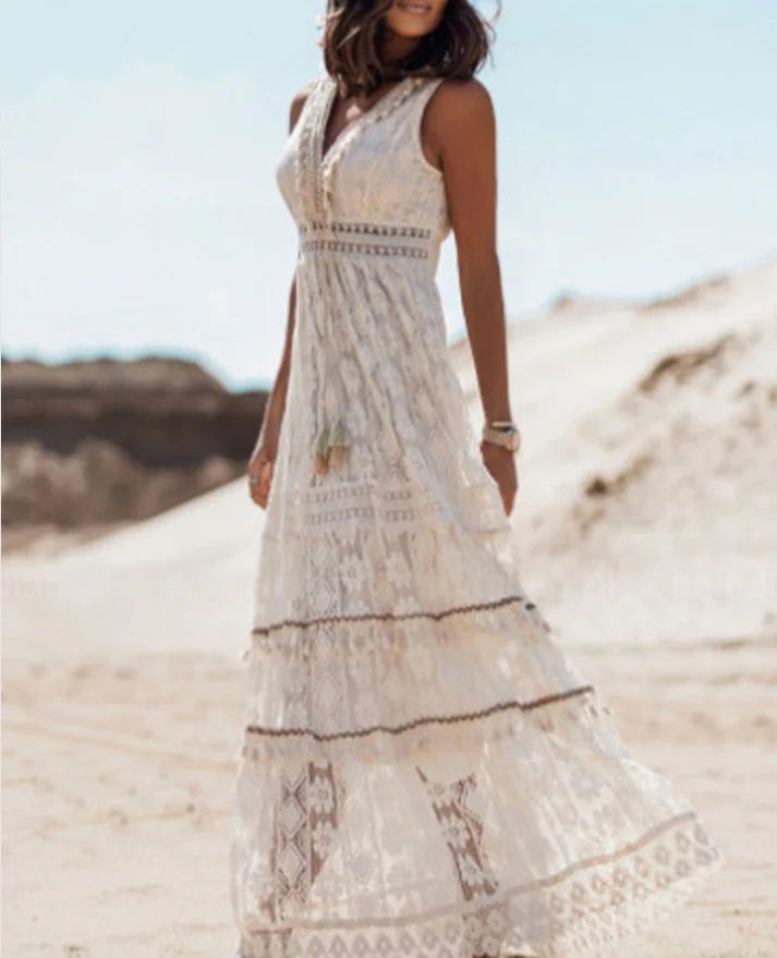 Emyrson | Vestido con cordón ajustable y borlas