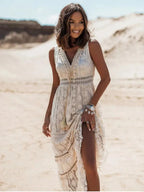 Emyrson | Vestido con cordón ajustable y borlas