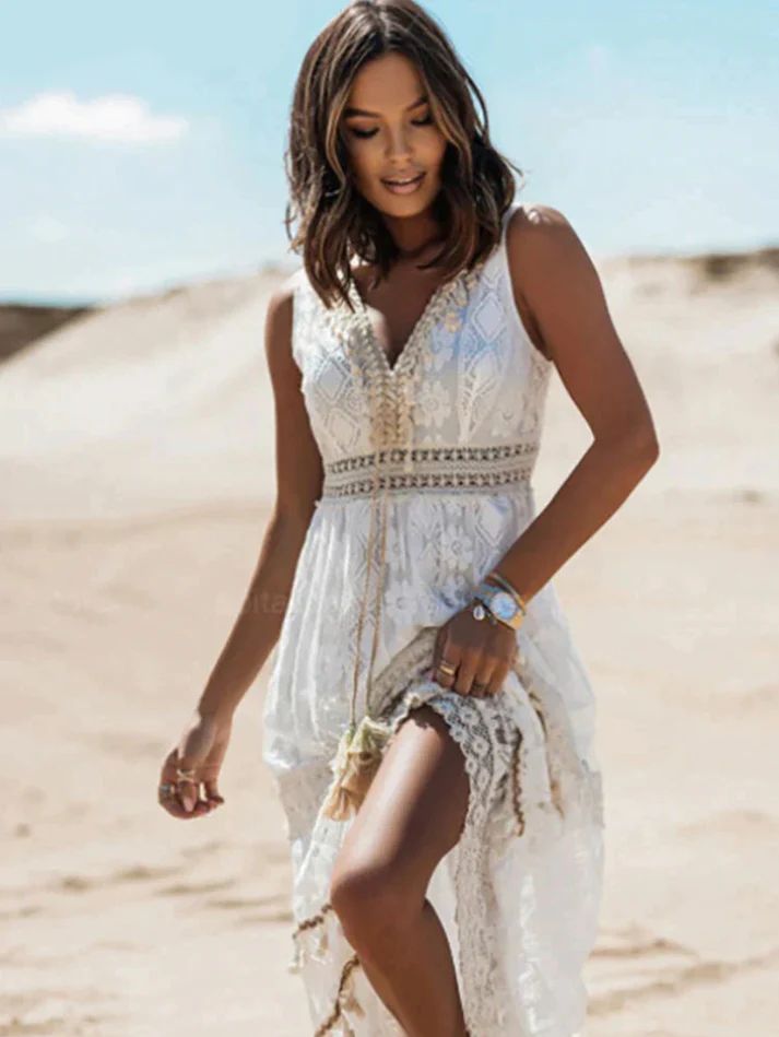 Emyrson | Vestido con cordón ajustable y borlas