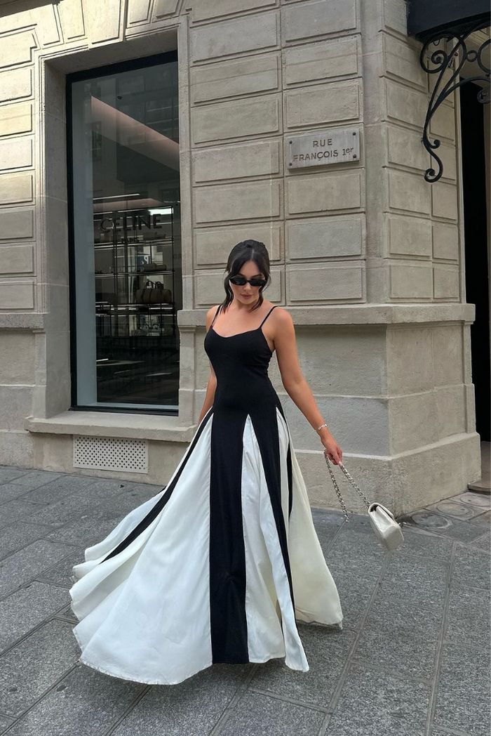 Elianna | Vestido largo con paneles