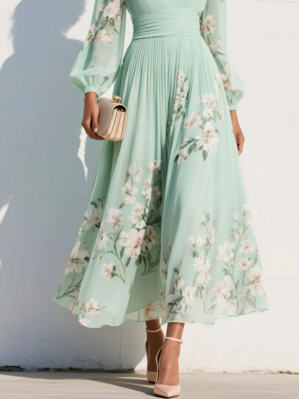 Prescela | Vestido midi floral
