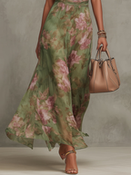 Livia | Vestido largo floral con cuello halter