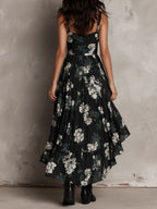 Anouk | Vestido largo de flores sin tirantes