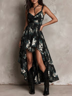 Anouk | Vestido largo de flores sin tirantes