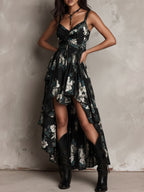 Anouk | Vestido largo de flores sin tirantes