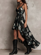 Anouk | Vestido largo de flores sin tirantes