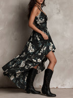 Anouk | Vestido largo de flores sin tirantes