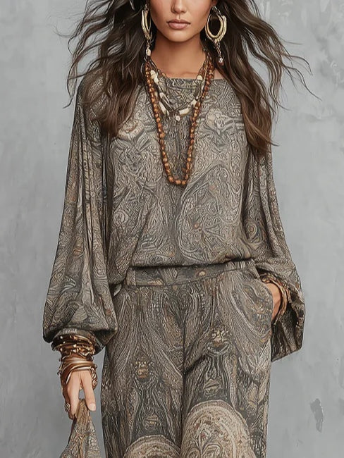 Maxine | Conjunto vintage paisley