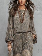 Maxine | Conjunto vintage paisley