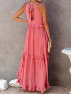 Lou | Vestido elegante sin mangas con volantes