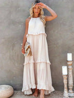 Lou | Vestido elegante sin mangas con volantes