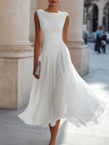 Susan | Vestido de línea A con cuello redondo