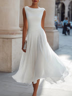 Susan | Vestido de línea A con cuello redondo