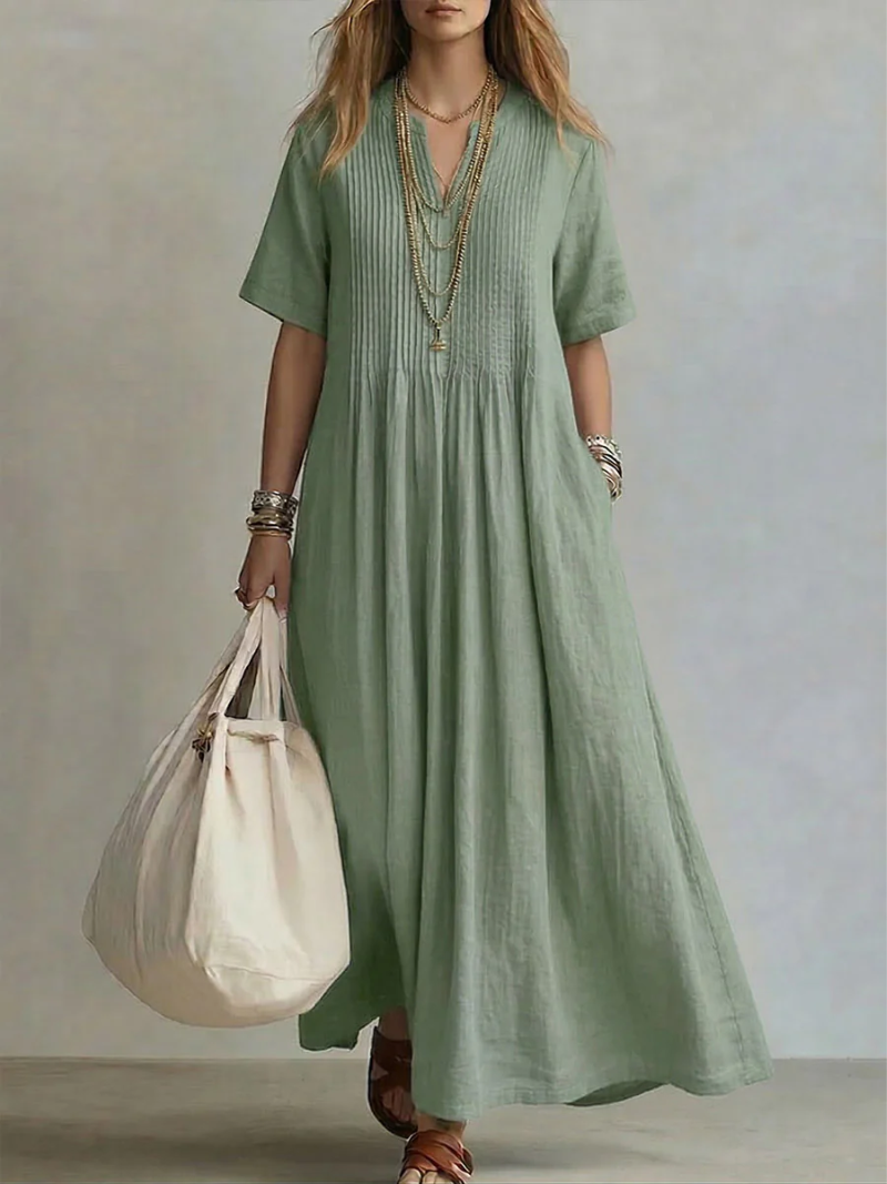 Simone | Vestido plisado elegante