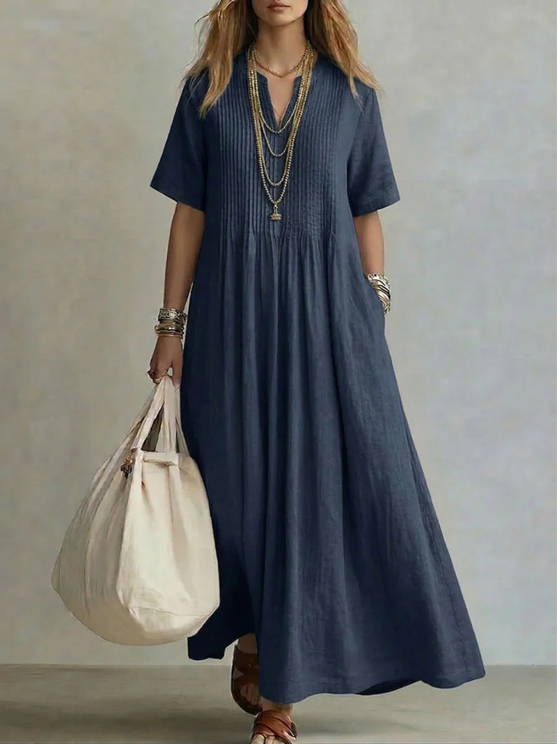 Simone | Vestido plisado elegante
