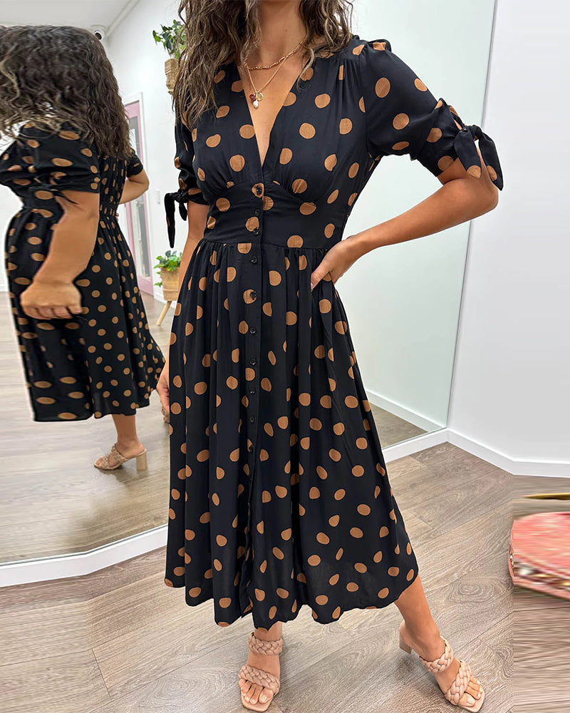 Monique | Vestido elegante de lunares
