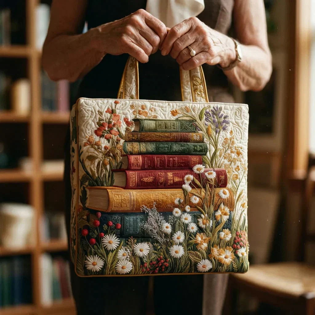 Bolso acolchado con estampado floral colorido