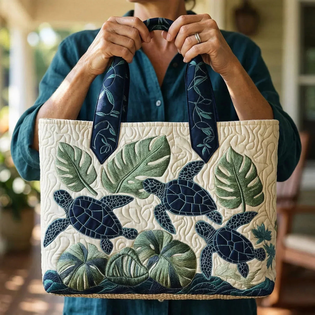 Bolso con la gracia de la tortuga marina