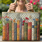 Bolso tote acolchado con biblioteca encantada