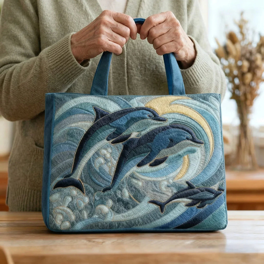 Bolso con delfín del océano