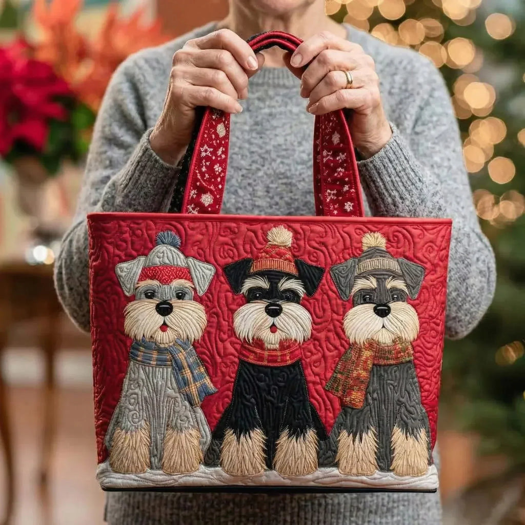 Bolso con trío de schnauzers
