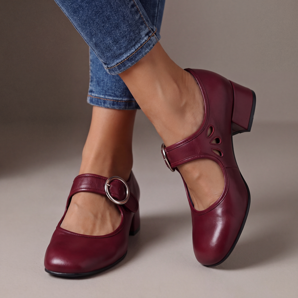 Véronique | Zapatos Mary Jane de tacón con hebilla