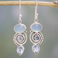Pendientes vintage de piedra luna