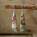 Pendientes vintage de piedra