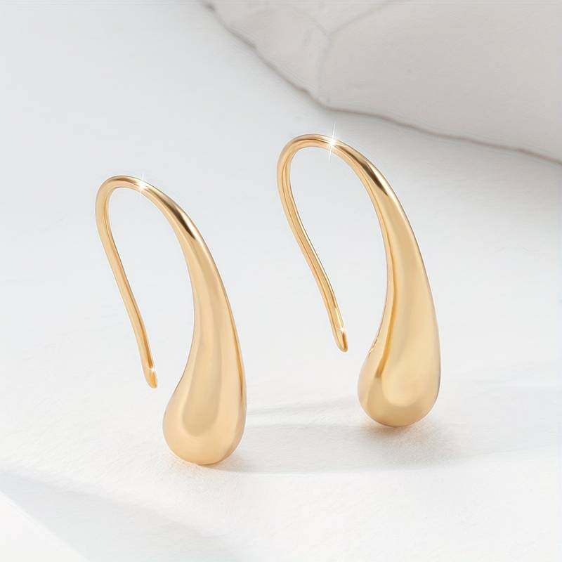 Pendientes vintage dorados de gota