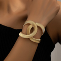 Pulsera dorada doble elegante