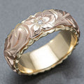 Anillo vintage dorado con pétalo de rosa
