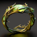 Anillo de ópalo verde