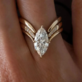 Anillo dorado Drop Crown