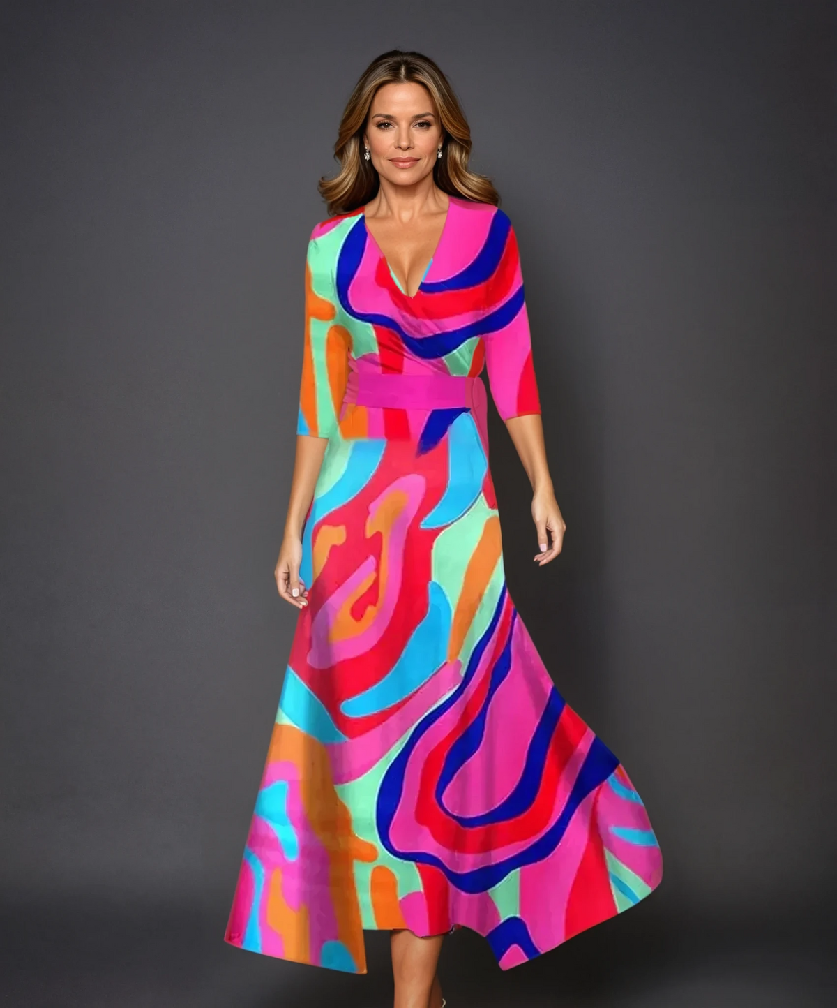 Emmily | Vestido con mangas de largo medio
