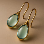 Pendientes de gota con cristales en dorado y plateado