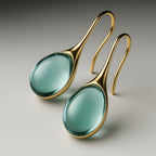 Pendientes de gota con cristales en dorado y plateado