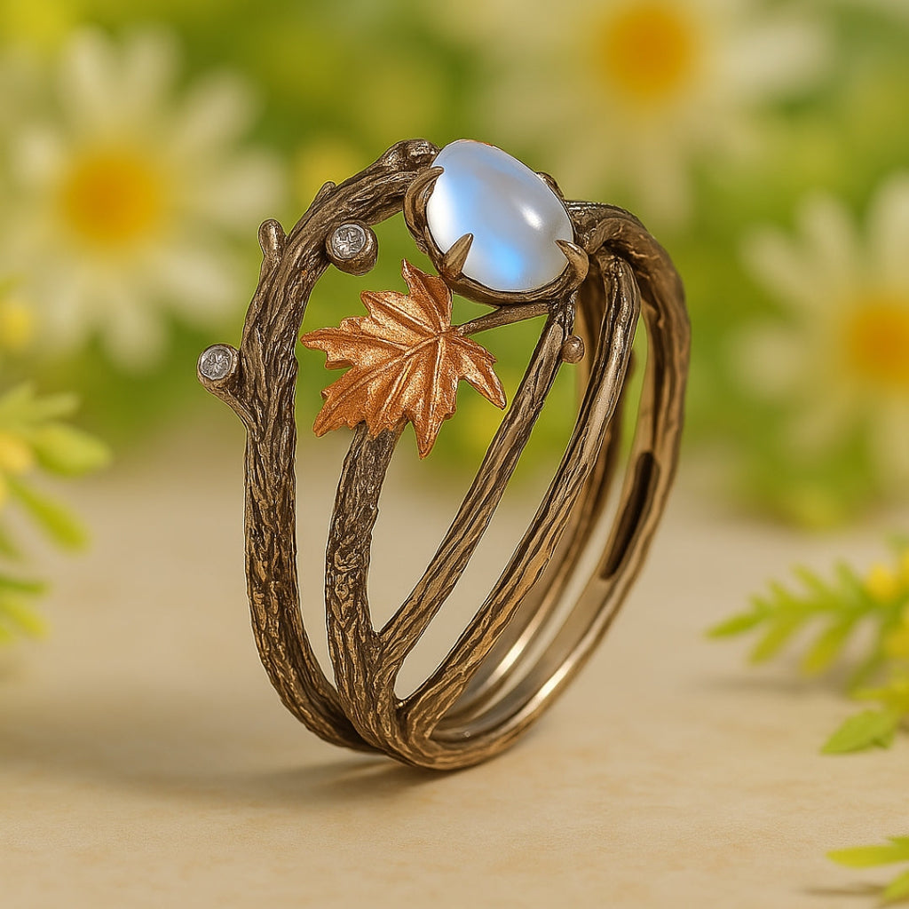 Anillo de piedra luna