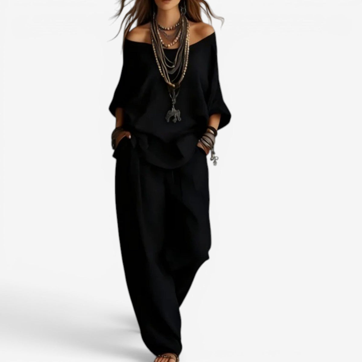 Katherine | Conjunto boho informal con personalidad