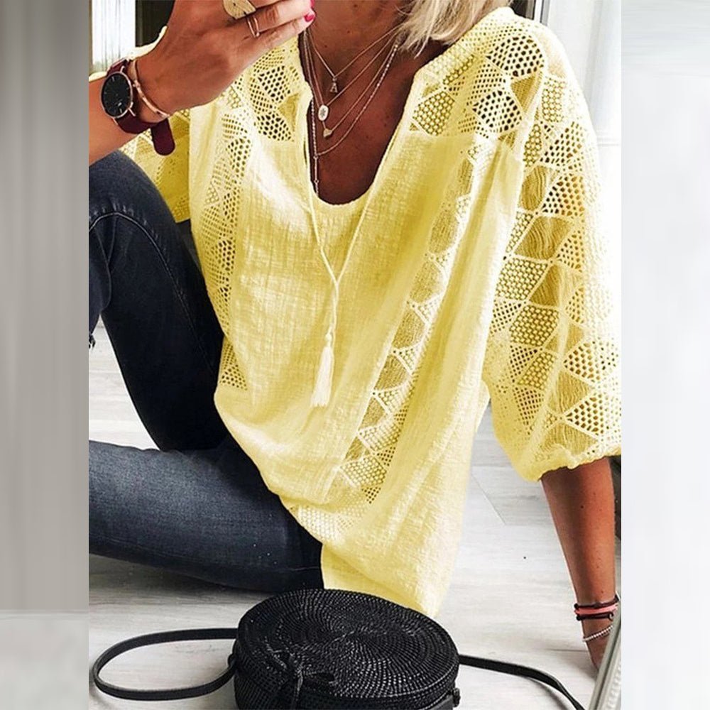 Winona | Blusa con detalles de crochet